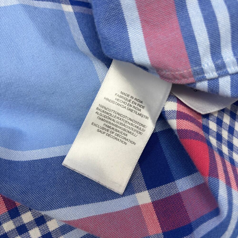 Ralph Lauren Blue and Red Plaid Casual Button Down Shirt - Picture 4 of 6